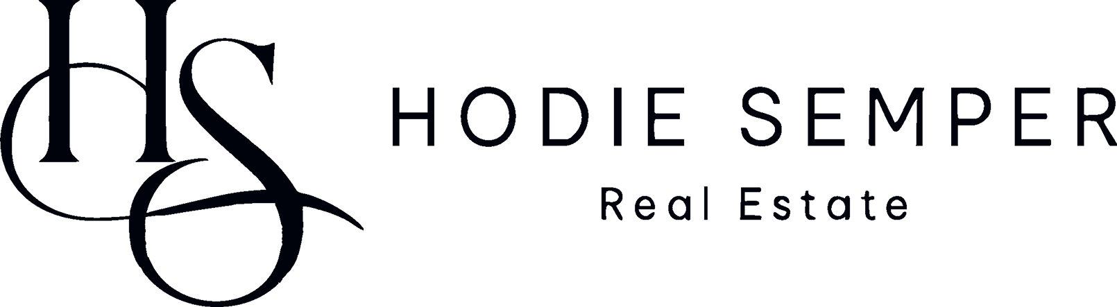 hodie semper real estate logo black